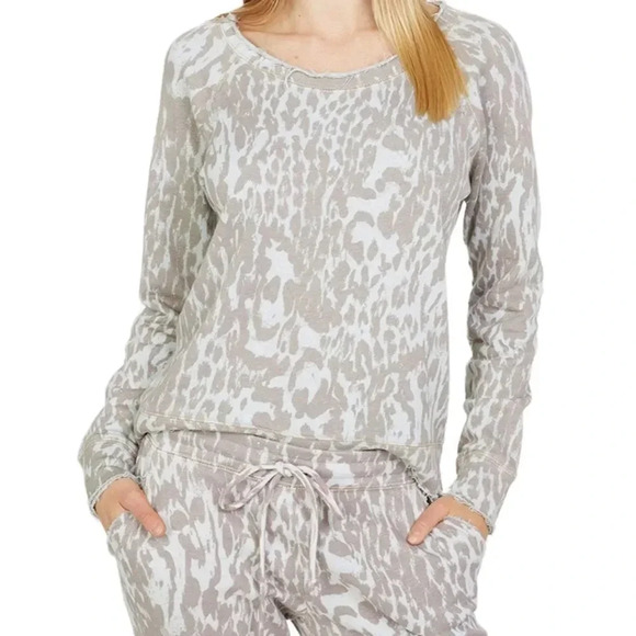 Chaser Linen French Terry Raw Edge Raglan Pullover Sweatshirt NEW Size 1X - Picture 1 of 12